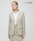 BEIGE， 【L-size】CAROLE / ノーカラージャケット