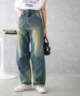 WEGO ヴィンテージウォッシュカーブデニムパンツ