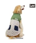 PET PARADISE LEE 綿入ベスト モノグラム 《カーキー》 中型犬 大型犬