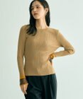 YECCA VECCA 袖口シアーリブニット