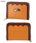 tsumori chisato CARRY スカラップコンビ ラウンドファスナー折り財布 2つ折り財布