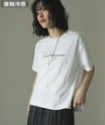 Green Parks フロッキー筆記体ロゴボックスＴシャツ