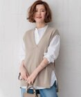 23区 S 【洗える】コットンコード ニットベスト