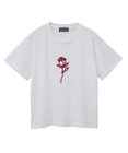 Green Parks ・ＤＯＵＢＬＥ　ＦＬＡＧＳ　ローズチェーン刺繍ＴＥＥ