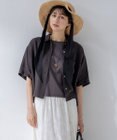 23区 S 【Oggi7月号掲載/洗える】LIBECOリネン クロップド デザイン シャツ