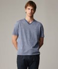 JOSEPH ABBOUD 【リネン素材/吸水速乾/日本素材】リネンハニカム Vネック Tシャツ