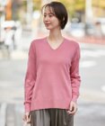 自由区 【XSサイズ～/洗える/セット着用可】ドライコットンハイゲージVネック ニット