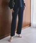ICB L 【洗える】 ダブルクロスクレープ ストレートパンツ