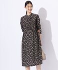 J.PRESS LADIES L 【WEB限定カラーあり・洗える】ラインフラワープリント ワンピース