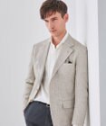 GOTAIRIKU 【DORMEUIL】ドーメル HEXAGON リネン ジャケット_ベージュ