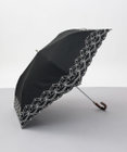 AURORA NINA RICCI （ニナリッチ)  幾何レース風刺しゅう晴雨兼用パラソル（折り畳み・トップフラット傘）