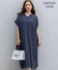 23区 L 【Lサイズ限定/接触冷感/速乾性/洗える】エアリーブライトローン Vネックワンピース