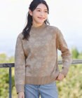 Tiaclasse 【洗える】フラワージャガードニットトップス