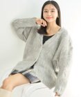 earth music&ecology なみなみ起毛Ｖネックカーディガン