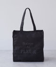 Maison de FLEUR ブランドロゴ刺繍ジャカードスクエアトート