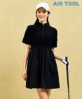 23区GOLF 【WOMEN】機能に優れた新素材「AIR TOOL」で暑い夏を快適に コンビ素材 ワンピース