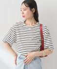 earth music&ecology メローリブ五分袖プルオーバー