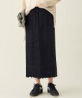 ANY L 【ウエストゴム】シュリンクベロアスカート