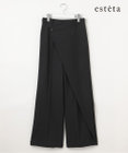 23区 L 【エステータ】ウールギャバジン ワイド ラップパンツ