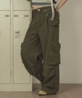WEGO ポーチ付きウォッシュドカーゴパンツ
