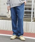 WEGO 【ユニセックス着用ITEM/ウエストゴム/SMLサイズ展開】デニムイージーストレートパンツ