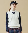 23区GOLF 【WOMEN】コットンアクリル ニットベスト