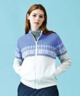 23区GOLF 【WOMEN】【リバーシブル】ノルディック柄　リバーシブル ブルゾン