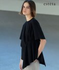 23区 L 【エステータ】コットンコンプレッシャージャージー タックデザイン カットソー
