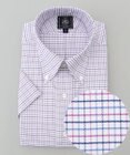 J.PRESS MEN 【WEB・一部店舗限定】オックスフォードトリプルカラーチェック 半袖シャツ/B.D