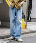 WEGO 【ユニセックス着用ITEM/SMLサイズ展開】デニムストレートパンツ