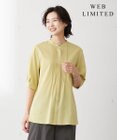 J.PRESS LADIES 【WEB限定カラーあり・洗える】ラミーポプリン バンドカラー ブラウス