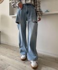 WEGO 【SMサイズ展開】サイドカットデニムストレートパンツ
