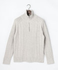 JOSEPH ABBOUD 【柔らか】ラムコットンハイネックジップ セーター