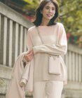 23区 S 【洗える】ウールカシミヤ カラーブロック ニット