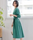 23区 【洗える】ヴィンテージライトタフタ タック ワンピース