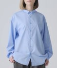 muuc 〈日本製・上質なブロード〉the amber shirt〈ユニセックス・大きいサイズあり〉〈3シーズン〉〈お顔スッキリ見せる小さめ襟のシャツ〉