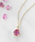 TOCCA 【WEB＆数量限定】PIECE OF FLOWER NECKLACE K10 ピンクトルマリン ダイヤモンド ネックレス