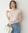 YECCA VECCA 【接触冷感】フレンチスリーブギャザーブラウス
