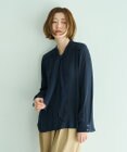 YECCA VECCA 配色ラインボウタイブラウス