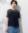 23区 L 【吸水速乾/UVカット/接触冷感】ストレッチジョーゼット キャミソール