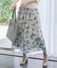 自由区 L 【洗える】オータムダリアプリント スカート
