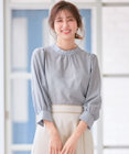 ANY SIS S 【洗える】フェイクパールストライプ ブラウス