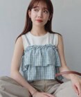 earth music&ecology アソートチェックティアードビスチェ