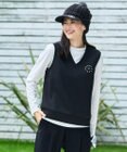 23区GOLF 【WOMEN/EC限定】ワンポイント ジャージー ベスト ロングシーズン使える 温度調節に最適