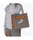 tsumori chisato CARRY フレームチェックキラネコ トートバッグ