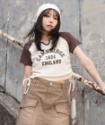 WEGO キーネックサイドレースアップちびT