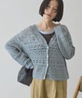 AMERICAN HOLIC 【前後2WAY】レース透かし編みニットカーディガン