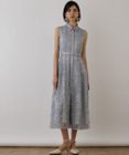 GRACE CONTINENTAL フラワーライン刺繍ワンピース