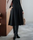 組曲 【WEB限定カラーあり】ウールライクストレッチ フレアスカート