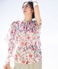 自由区 L 【カタログ掲載・洗える】マラケシュフラワープリント ブラウス